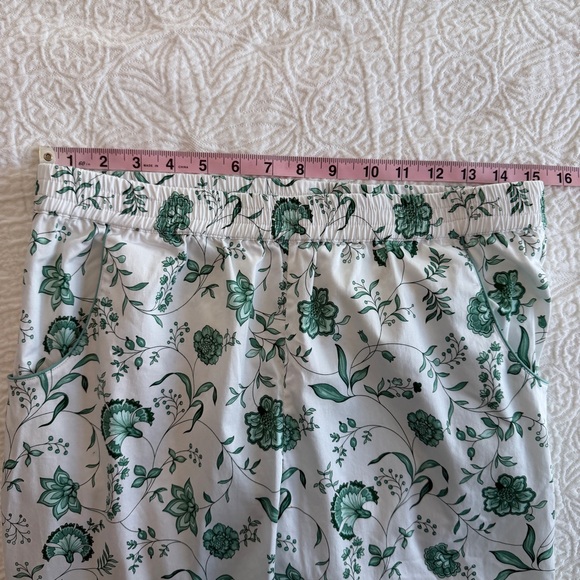 LAKE Pajamas Poplin Piped Pants Set in Meadow Vines Cotton Small NEW - Picture 3 of 8